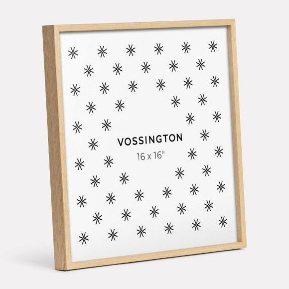 16x16 Frame Oak - Exclusive Thin 16 x 16 Wood Picture Frame For Wall - Metal... - Picture 2 of 7